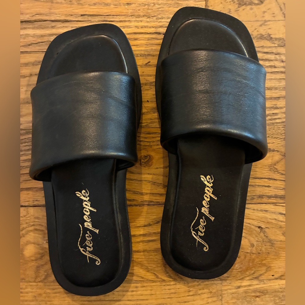 Free People Leather Slides 37